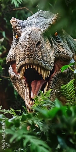 a dinosaur with its mouth open