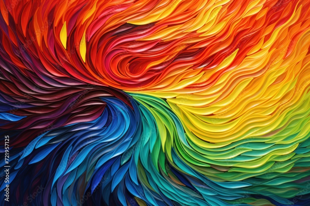 a colorful swirly pattern of curved lines
