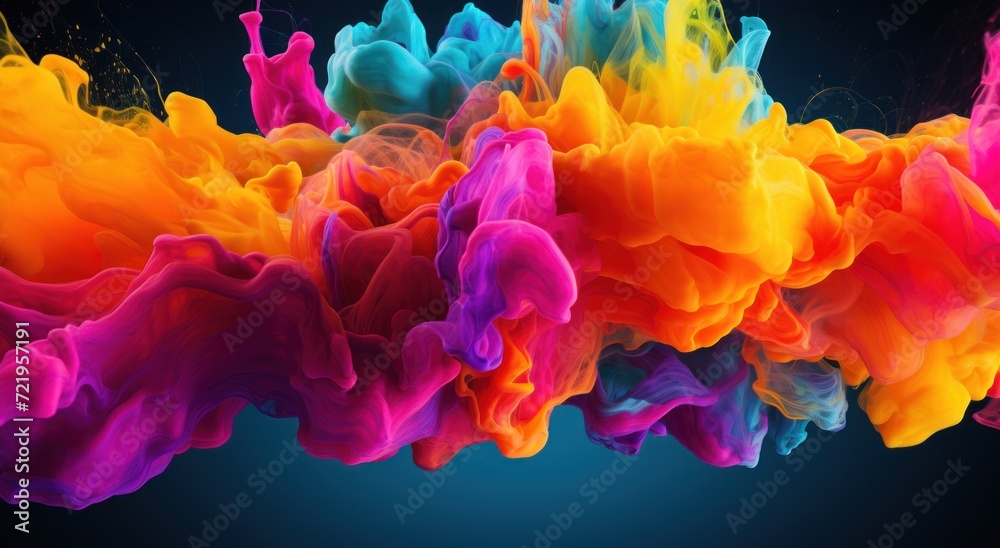 Obraz premium a colorful cloud of ink