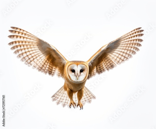 an owl flying in the air