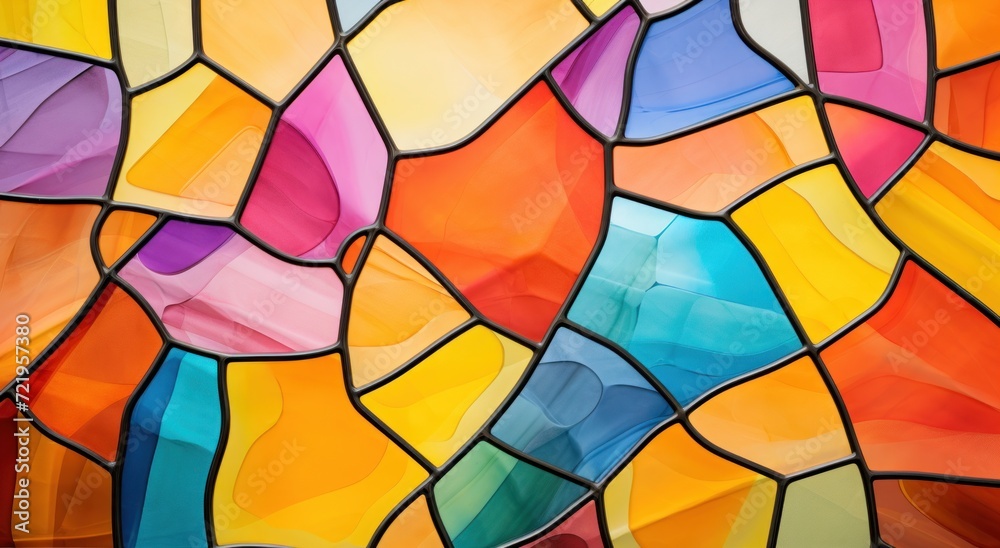 Fototapeta premium a colorful stained glass window