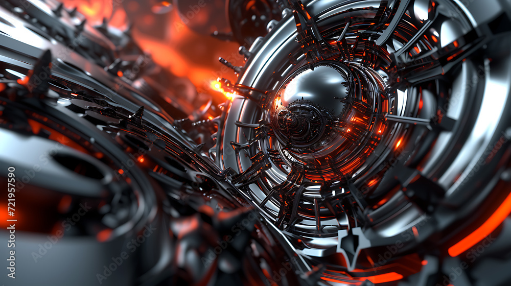 A vibrant 3D abstract render featuring dynamic shapes and vibrant colors.