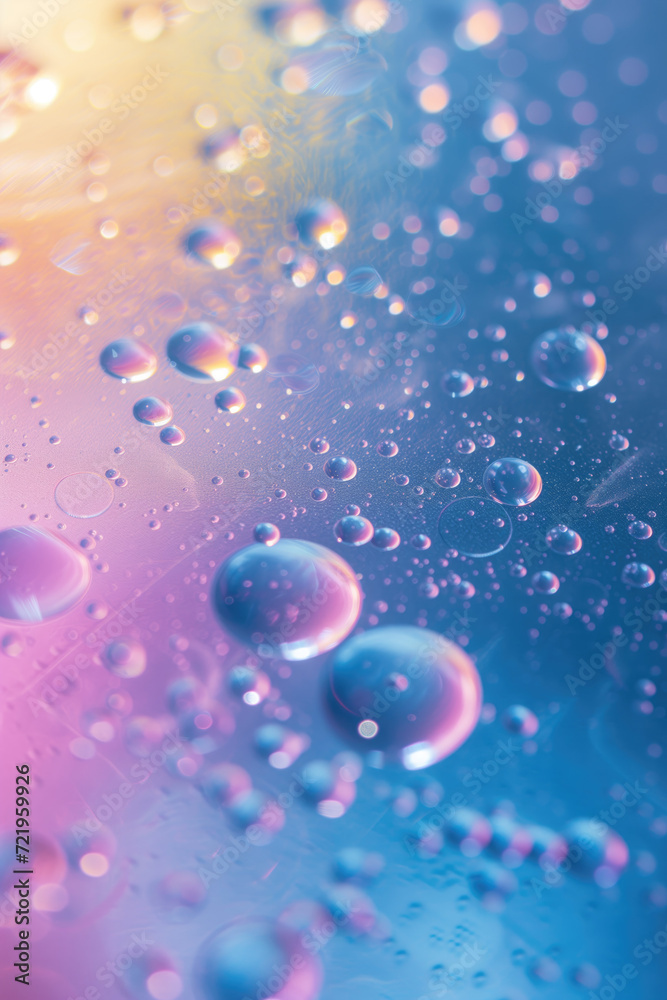 Abstract liquid withsmall beautiful acrylic bubbles and oil drops floating on the surface Abstract liquid withsmall beautiful acrylic bubbles and oil drops floating on the surface