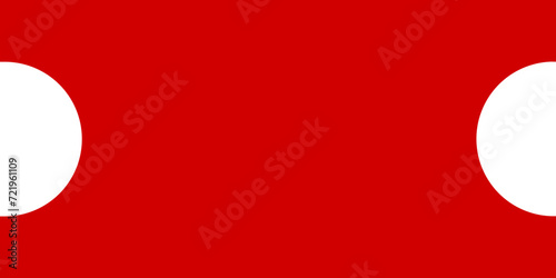 white blank banner with red ribbon
