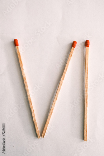 Roman numbers written with matches 