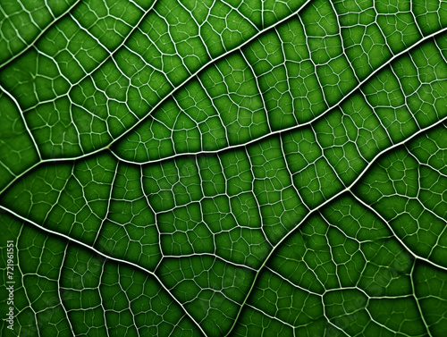 green leaf veins texture abstract macro background close-up top view photo