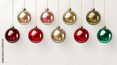 There is a collection of christmas ornaments that are transparent and have different shades.