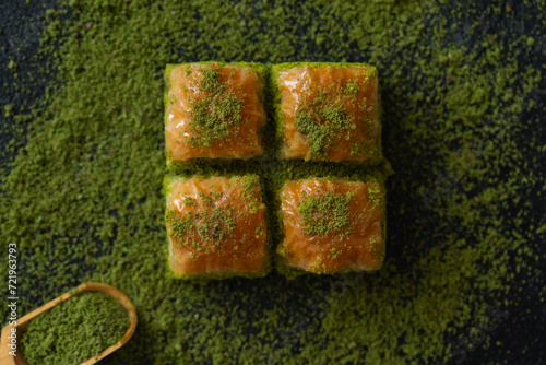 Turkish Baklava Concept Photo, Uskudar Istanbul, Turkey photo