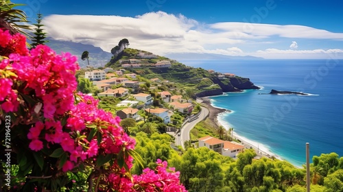 With its mountainous region, eternal spring, and lush vegetation, madeira is the oldest resort in europe. photo