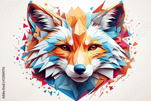 a colorful Geometric polygonal psychedelic art