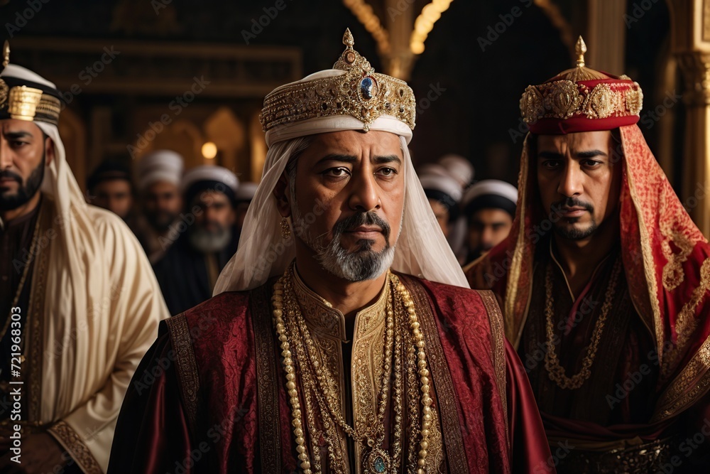 change in the sultans facial expressions