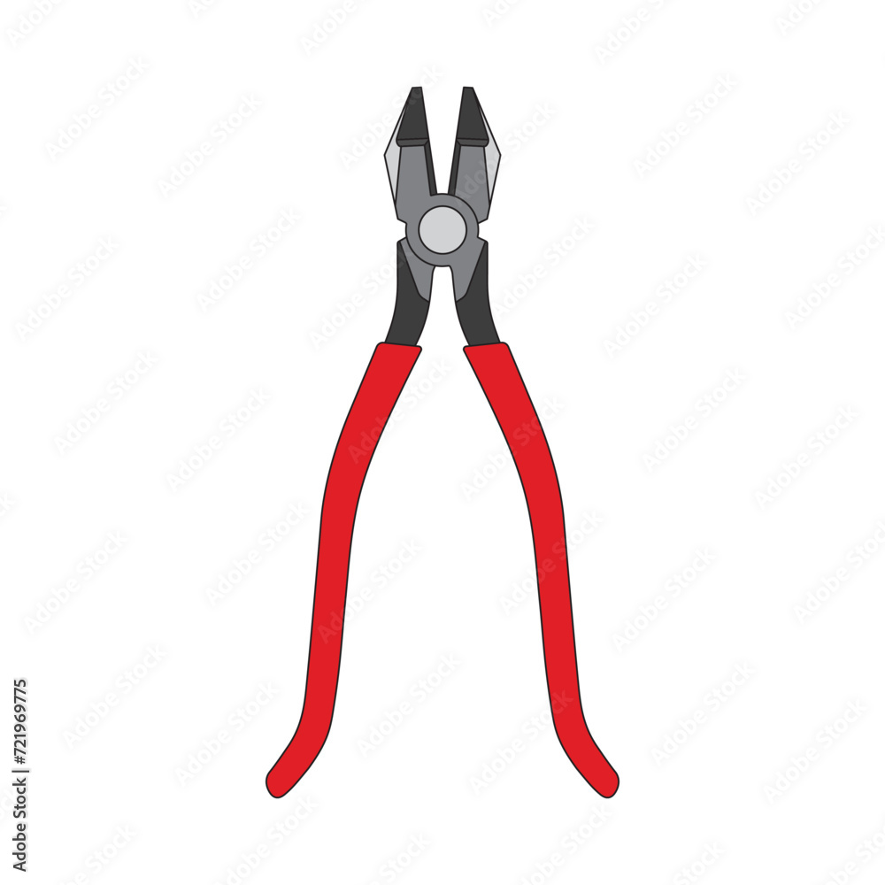 Kids drawing Cartoon Vector illustration ironworkers pliers icon Isolated on White Background Kids drawing Cartoon Vector illustration ironworkers pliers icon Isolated on White Background