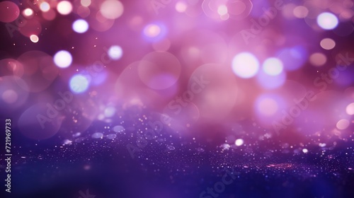 Bokeh wallpaper in purple and violet tones and light particles