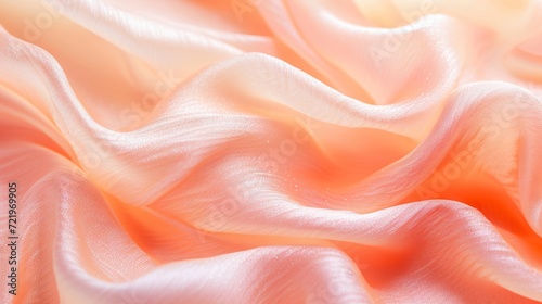 Silk peach fuzz color fabric background - AI Generated Abstract Art