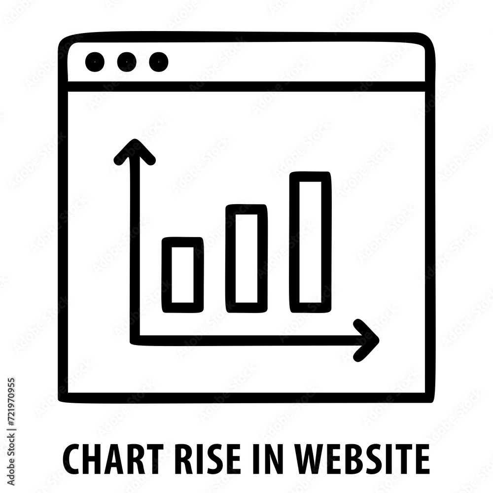 Chart rise in website, website analytics, traffic growth, performance improvement, online statistics, web chart, website data, analytics increase, online presence, website traffic Chart rise in website, website analytics, traffic growth, performance improvement, online statistics, web chart, website data, analytics increase, online presence, website traffic