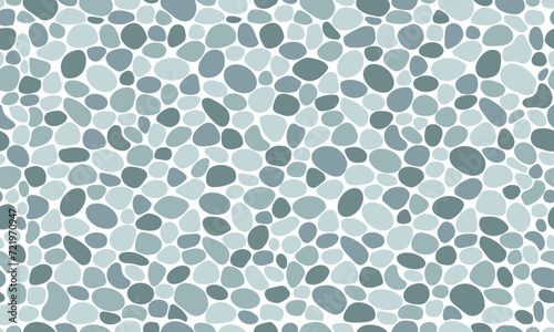 Pebble mosaic texture. Seamless stone pattern. Paving stone background