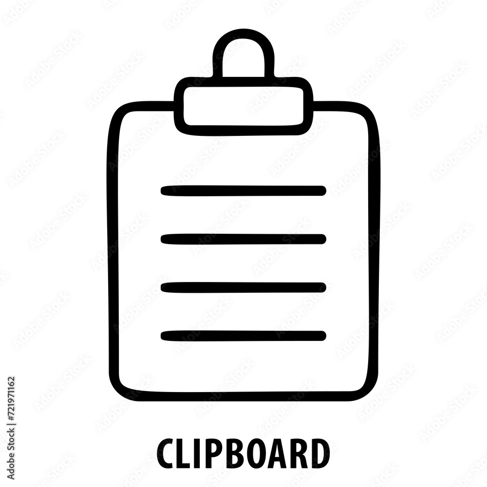 Clipboard, document, paper, notes, writing, office, clipboard icon, paper clip, report, record, list, office supplies, document holder