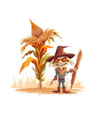 Cornstalk and Scarecrow illustration