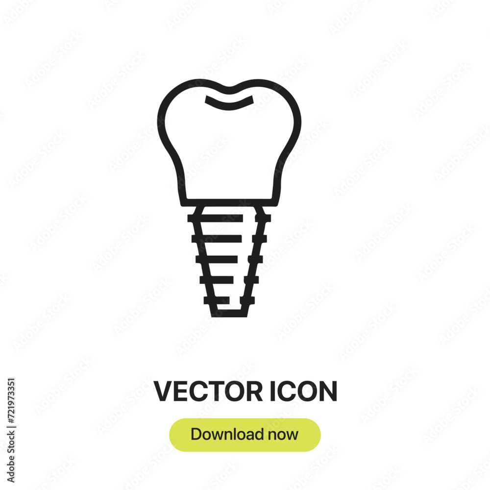 Tooth icon vector. Linear-style sign for mobile concept and web design. Tooth symbol illustration. Pixel vector graphics - Vector. Tooth icon vector. Linear-style sign for mobile concept and web design. Tooth symbol illustration. Pixel vector graphics - Vector.