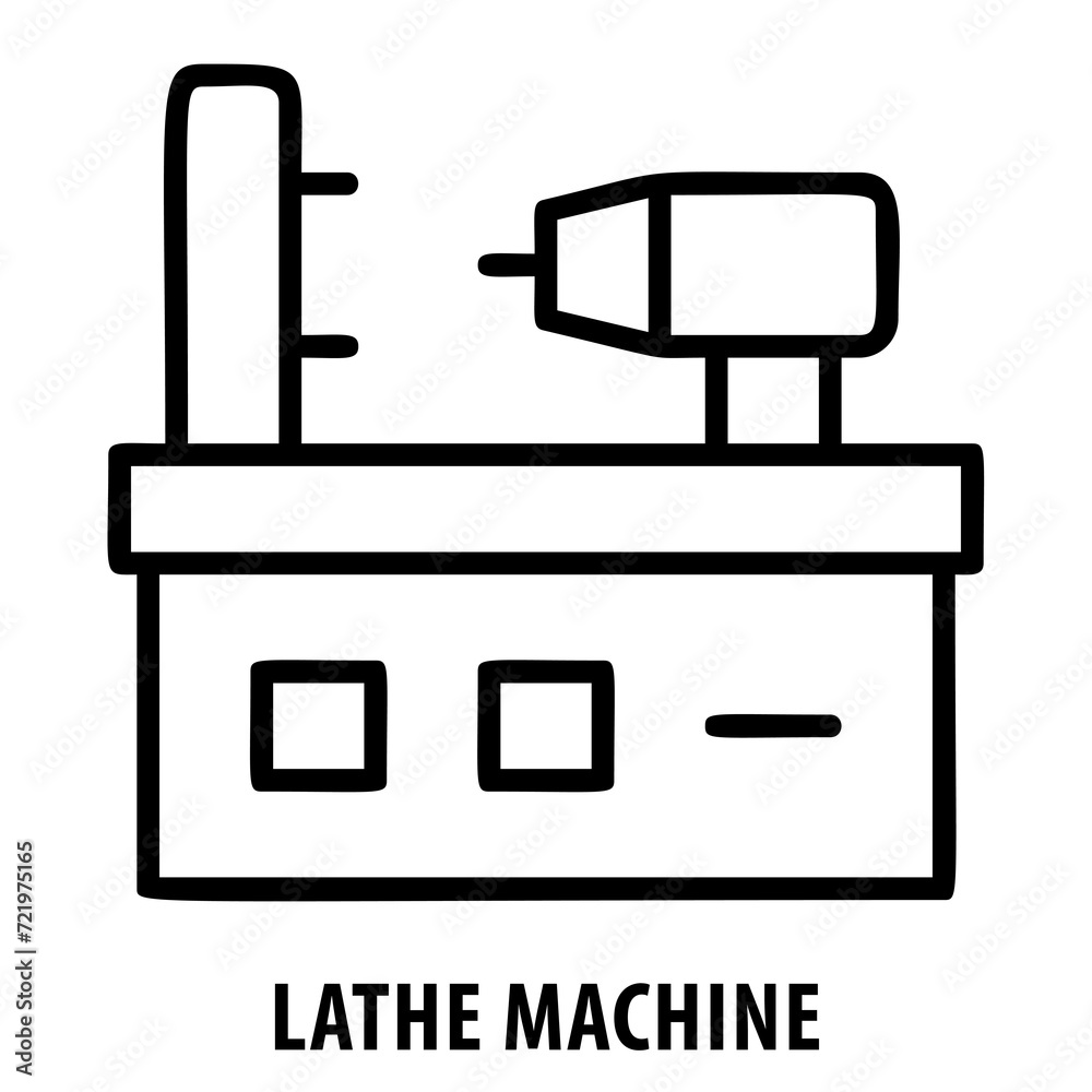 Lathe machine, machinery, manufacturing, lathe machine icon, industrial equipment, metalworking, manufacturing tool, lathe machine symbol, turning, machining, industrial machine, factory Lathe machine, machinery, manufacturing, lathe machine icon, industrial equipment, metalworking, manufacturing tool, lathe machine symbol, turning, machining, industrial machine, factory