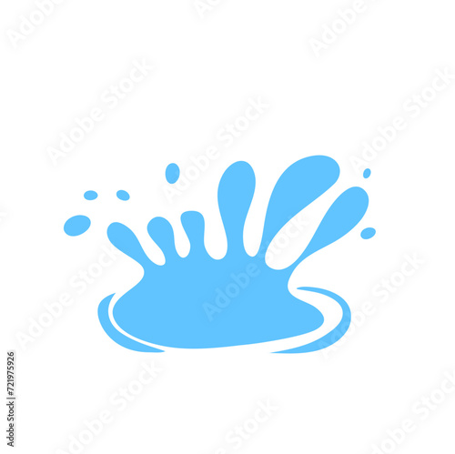 Water Splashes And Water Drops Vector Illustration