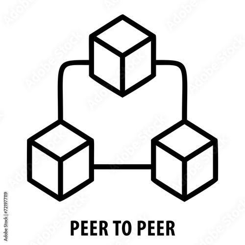 Peer to peer, P2P, peer to peer icon, decentralized, direct interaction, peer network, sharing economy, P2P icon, collaboration, direct communication, peer to peer connection, distributed