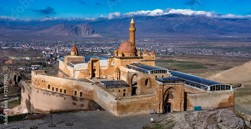 Ishak Pasha Palace in Turkey in the afternoon. photo