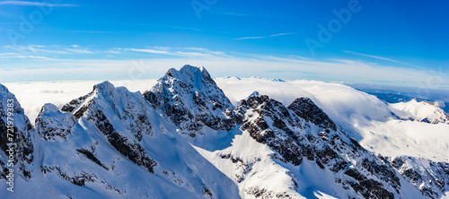 snow covered Tatra mountains in winter