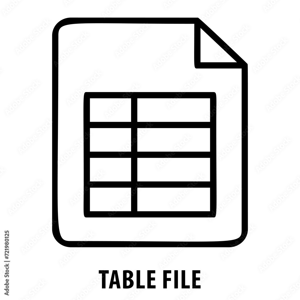 Table file, data table, document, spreadsheet, file, Table file icon, data management, information, table icon, record keeping, data analysis, table file format, database, documentation Table file, data table, document, spreadsheet, file, Table file icon, data management, information, table icon, record keeping, data analysis, table file format, database, documentation