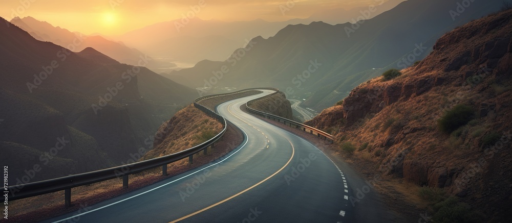 This inspiring winding road stretching into the distance
