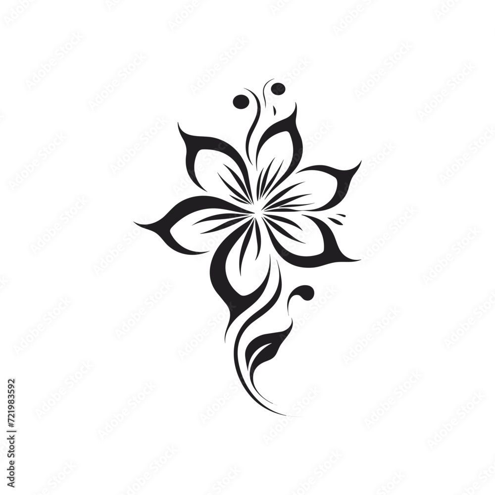 Fototapeta premium Beautiful minimalist flower illustration art.