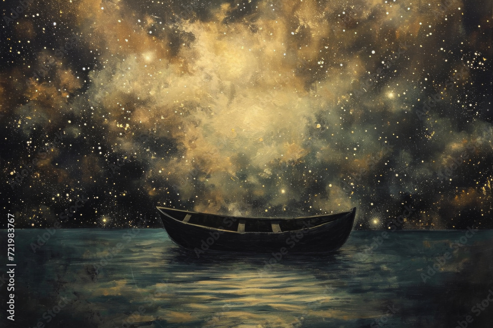 The stars and the sea are more realistic.