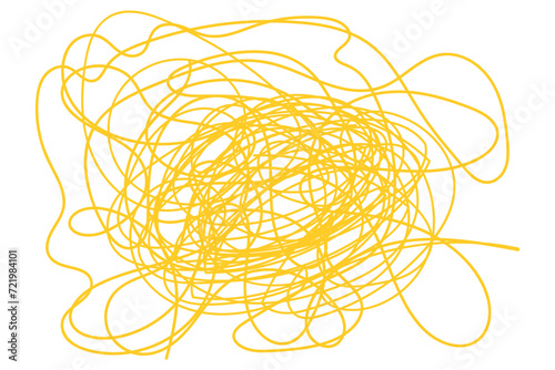 Abstract background with pasta or spaghetti. Spaghetti abstract geometric pattern. Yellow banner of pasta. Wavy abstract pattern. Vector illustration of pasta.