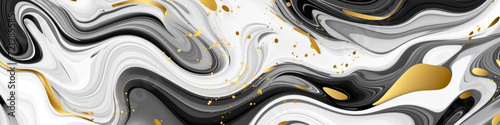 Luxury marble abstract fluid art painting background. Alcohol ink technique black and gold. For advert, cover, poster, cd, flyer, website backgrounds. © Happy Lab