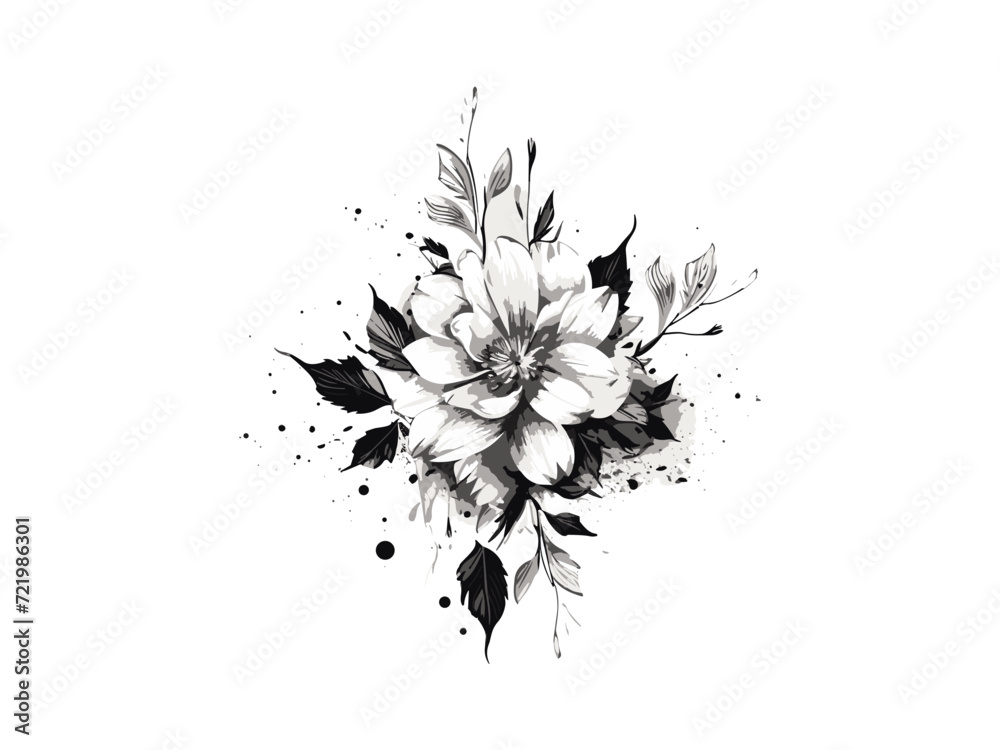 Beautiful minimalist flower illustration art. Beautiful minimalist flower illustration art.