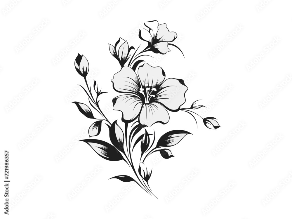 Beautiful minimalist flower illustration art. Beautiful minimalist flower illustration art.