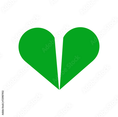 The green cut heart