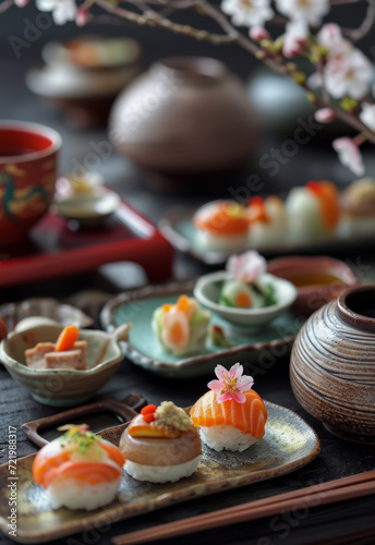 Artistically arranged Japanese kaiseki meal © DB Media