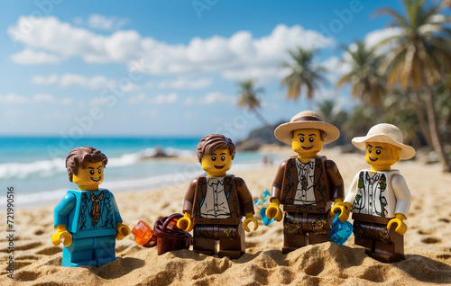 Lego Men on the Beach
 photo