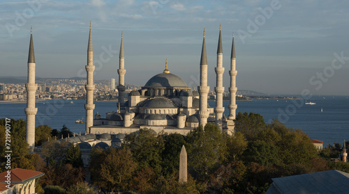 lue Mosque in Istanbul in the afternoon.