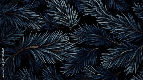 seamless background with coniferous branches pattern, coniferous, fir, 