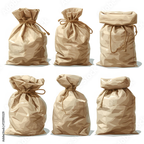 Police evidence bags isolated on white background, simple style, png
 photo