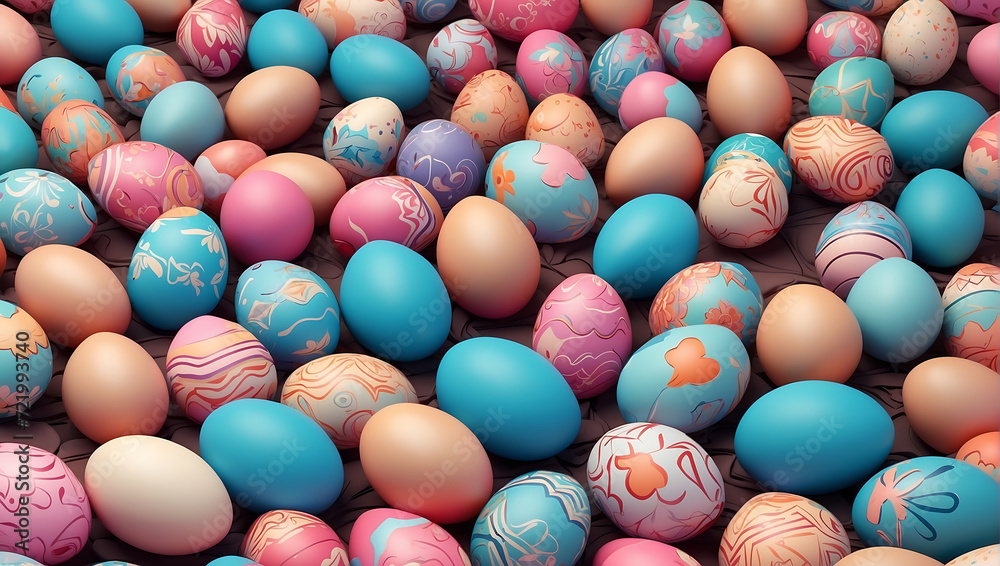 Kolorowe Tradycje Wielkanocne - obrazy, fototapety, plakaty 
