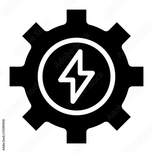 gear with lightning