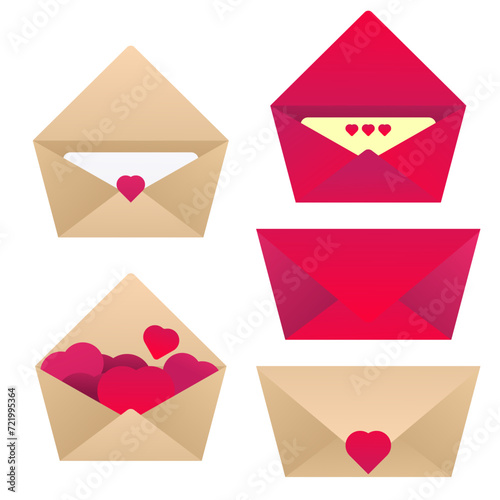 Love letter vector pack valentine's day design