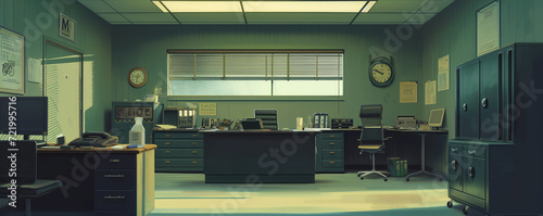 Interior of police station 