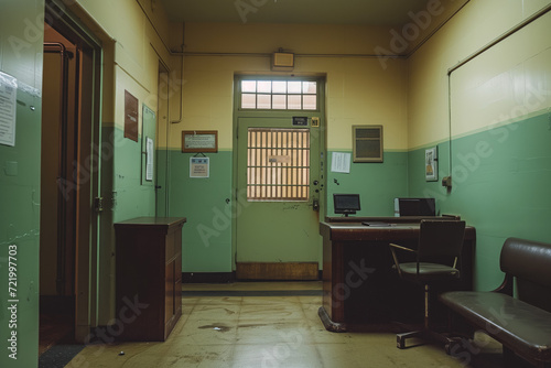 Interior of police station 