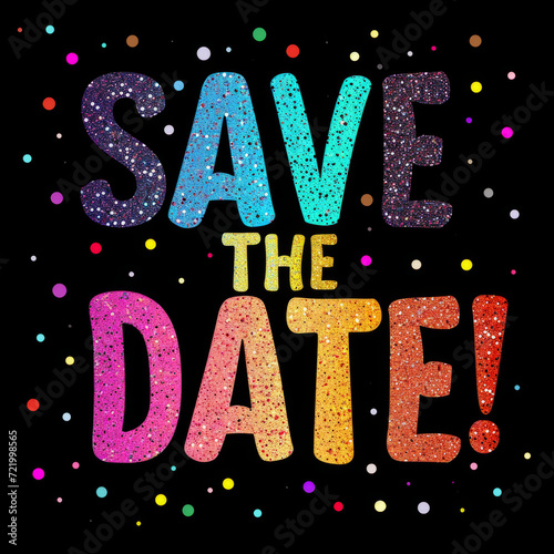 Colorful Save The Date Announcement