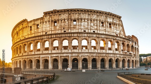 The Coliseum amphitheater in Rome, Italy