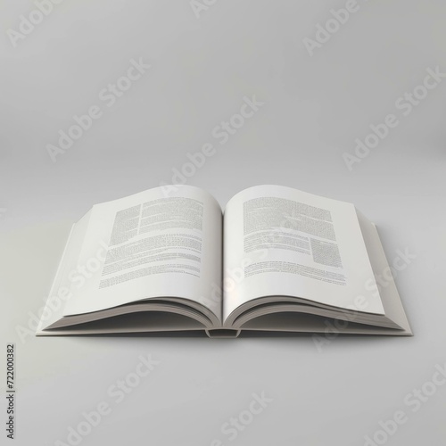 Open book with white pages